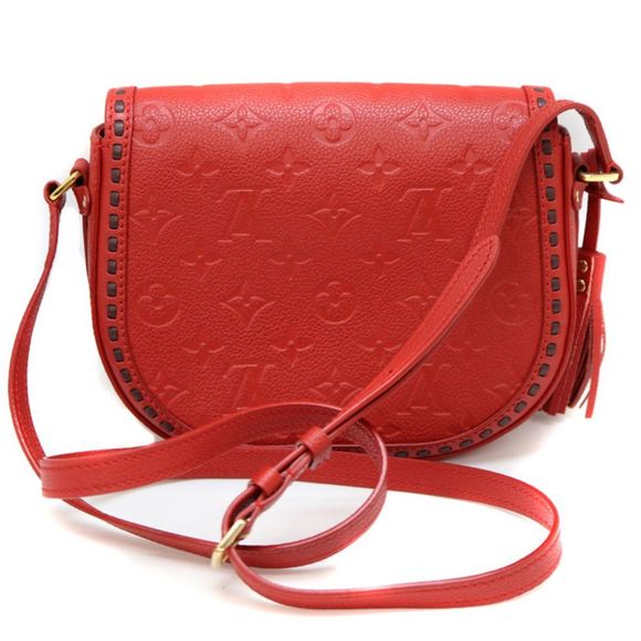 Louis Vuitton Juno Monogram Implant Serie Red Shoulder Bag - Picture 2 of 10